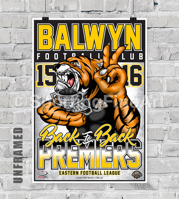 Balwyn Football Club 2016 Premiership Poster