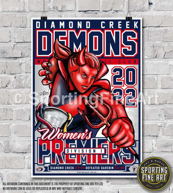 Diamond Creek FC 2022 Women's Premiership Poster