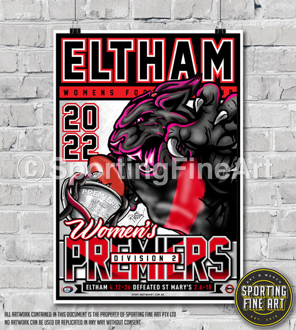 Eltham FC 2022 Women's Premiership Poster