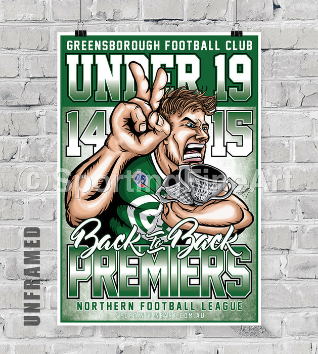 Greensborough FC Under 19 Back to Back Premiership Poster