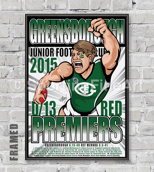 Greensborough JFC U13 Boys 2015 Premiership Poster