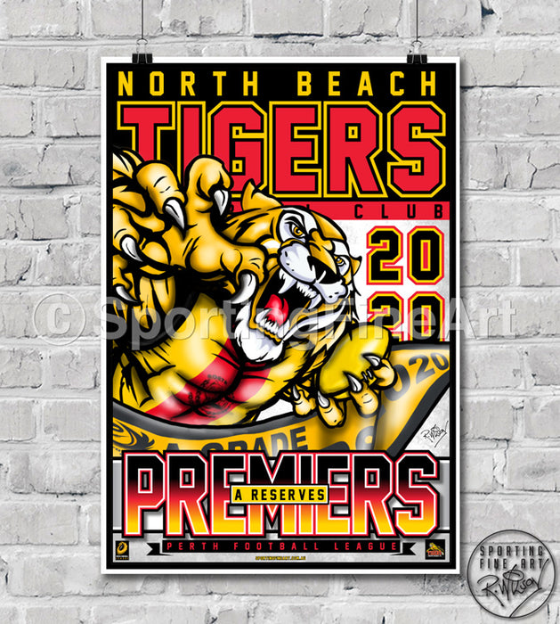 North Beach FC Reserves 2020 Premiership Poster