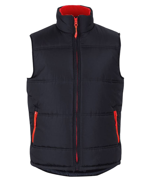 JB's Wear Puffer Contrast Vest with Front Print