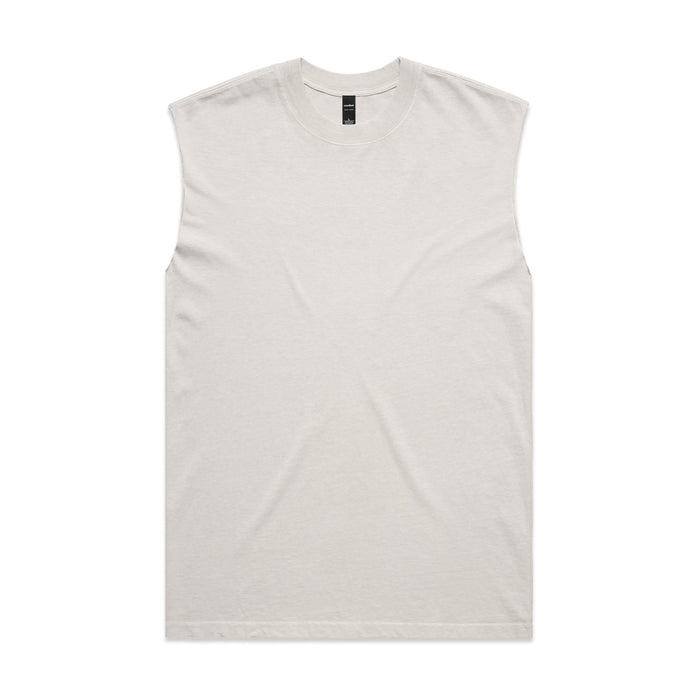 As Colour Heavy Faded Tank with Front Print