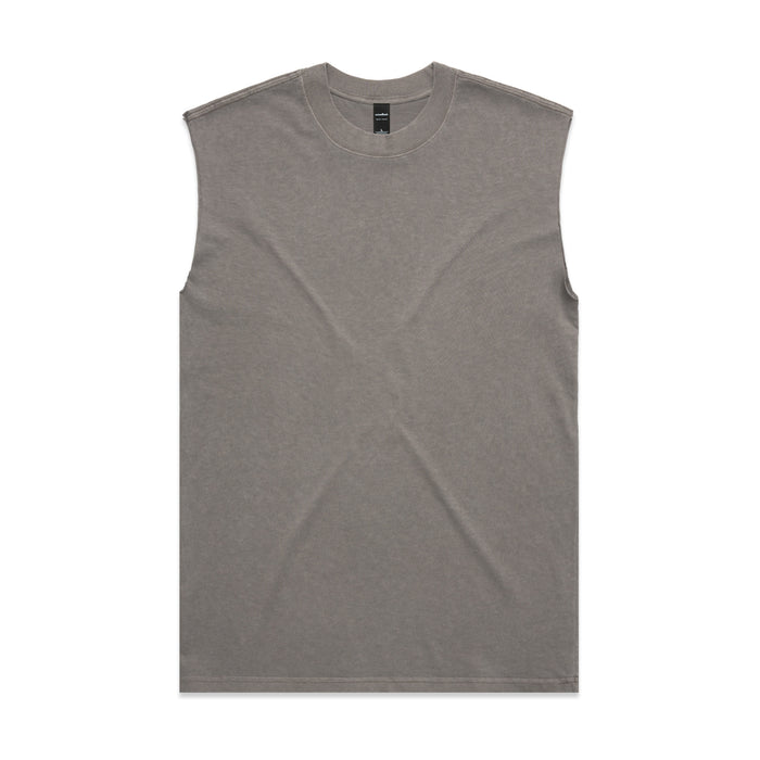 As Colour Heavy Faded Tank with Front and Back Print
