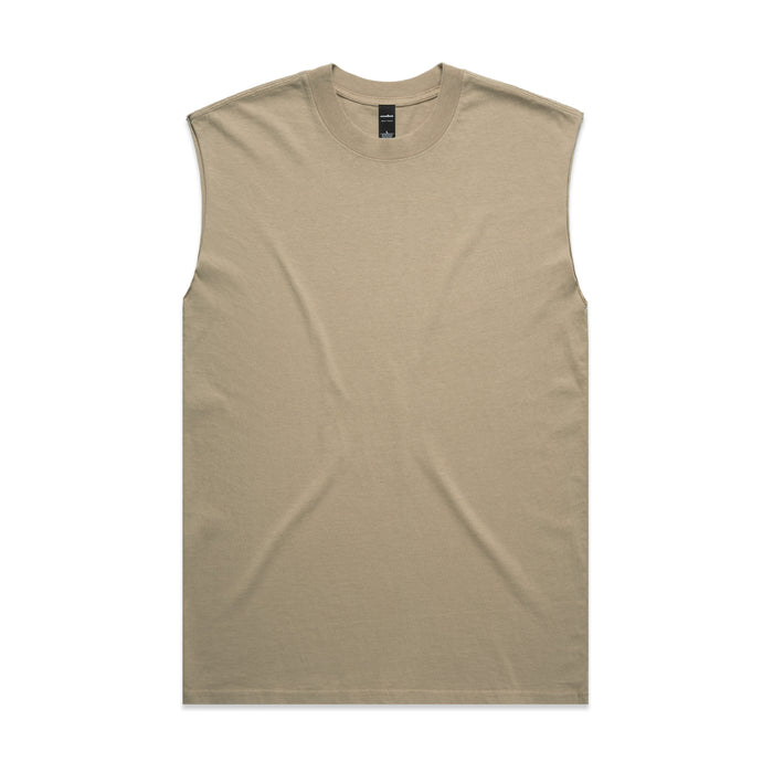 As Colour Heavy Faded Tank with Front Print
