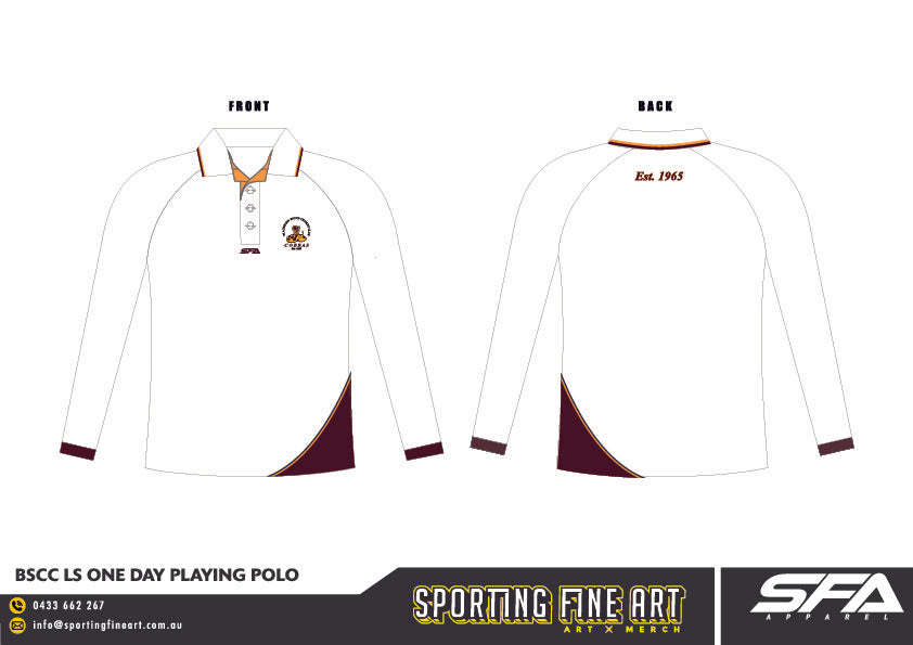 Blackburn South CC Long Sleeve Playing Polo (Two Day)