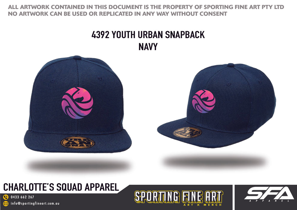 Charlotte's Squad Navy Youth Snapback