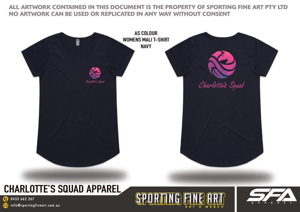 Charlotte's Squad Navy Women's Mali T-Shirt