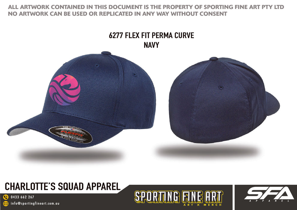 Charlotte's Squad Navy Flexfit Cap