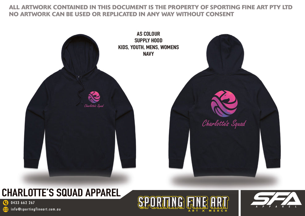 Charlotte's Squad Navy Women's Supply Hood