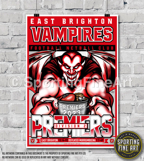 East Brighton FNC 2023 Premiership Poster