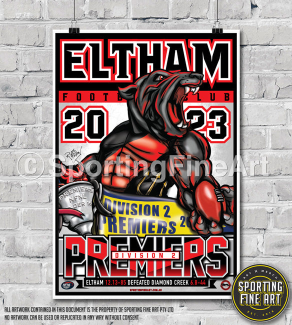 Eltham FC 2023 Premiership Poster