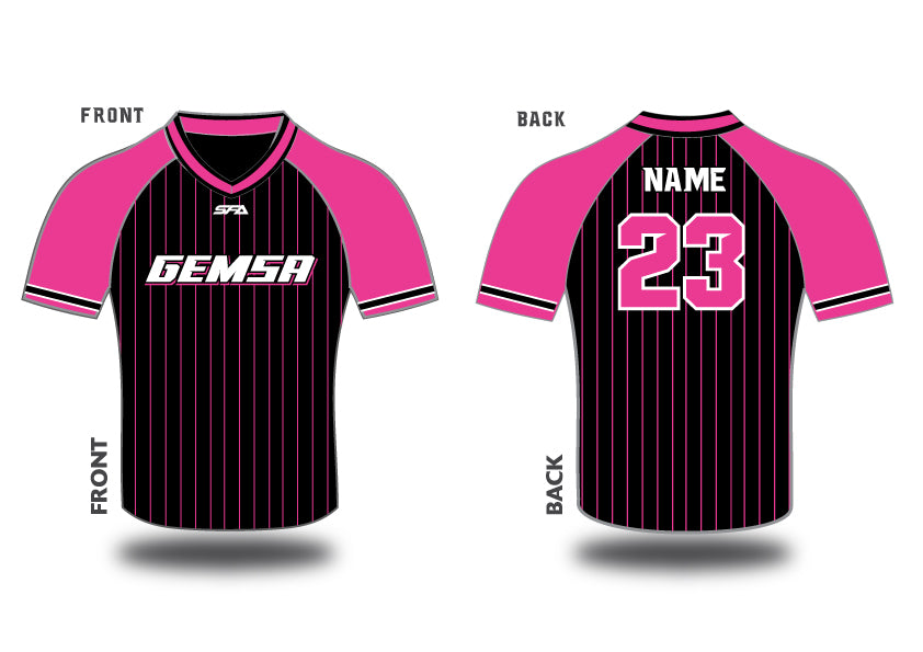 GEMSA Women's Softball Black Playing Shirt