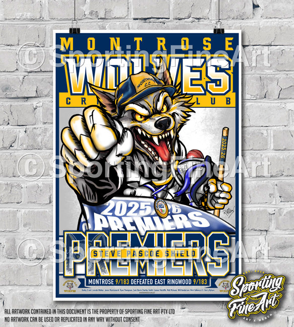 Montrose CC 2025/26 Steve Pascoe Premiership Poster