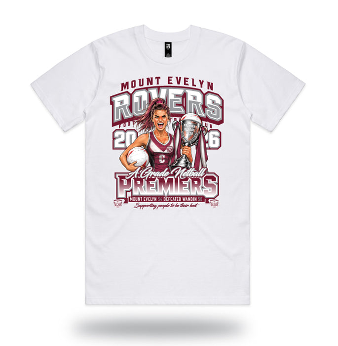 Mount Evelyn FNC A Grade Netball 2026 Premiership T-Shirt