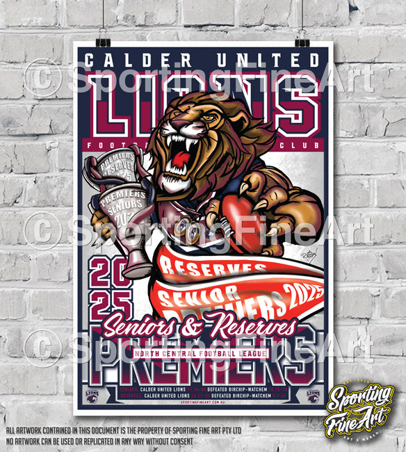 Calder United FC 2025 Premiership Poster