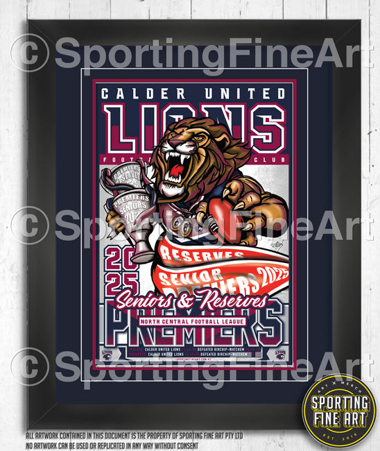 Calder United FC 2025 Premiership Poster