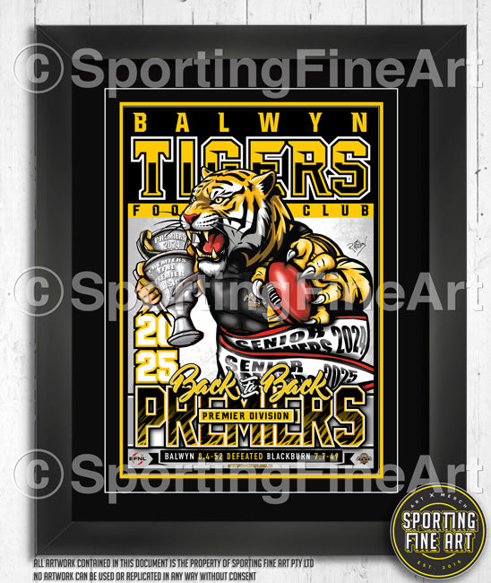 Balwyn FC 2025 Premiership Poster