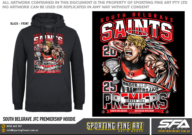 South Belgrave JFC Under 11 Boys 2025 Premiership Hoodie