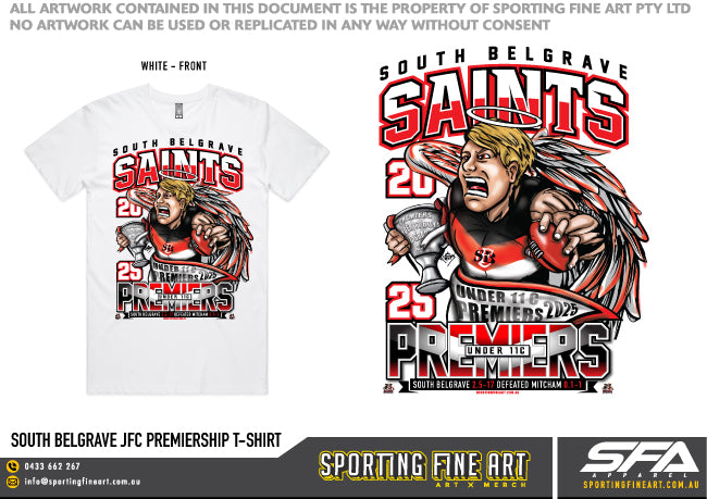 South Belgrave JFC Under 11 Boys 2025 Premiership T-Shirt