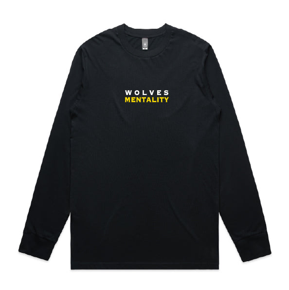 Wolves Mentality Long Sleeve Cotton T-Shirt
