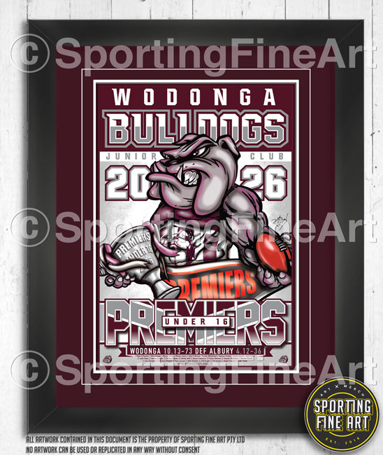 Wodonga JFC U16 2026 Premiership Poster