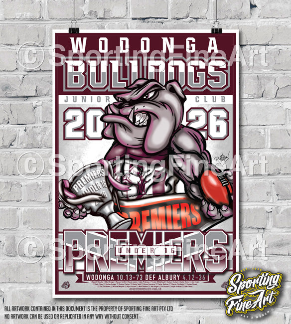 Wodonga JFC U16 2026 Premiership Poster
