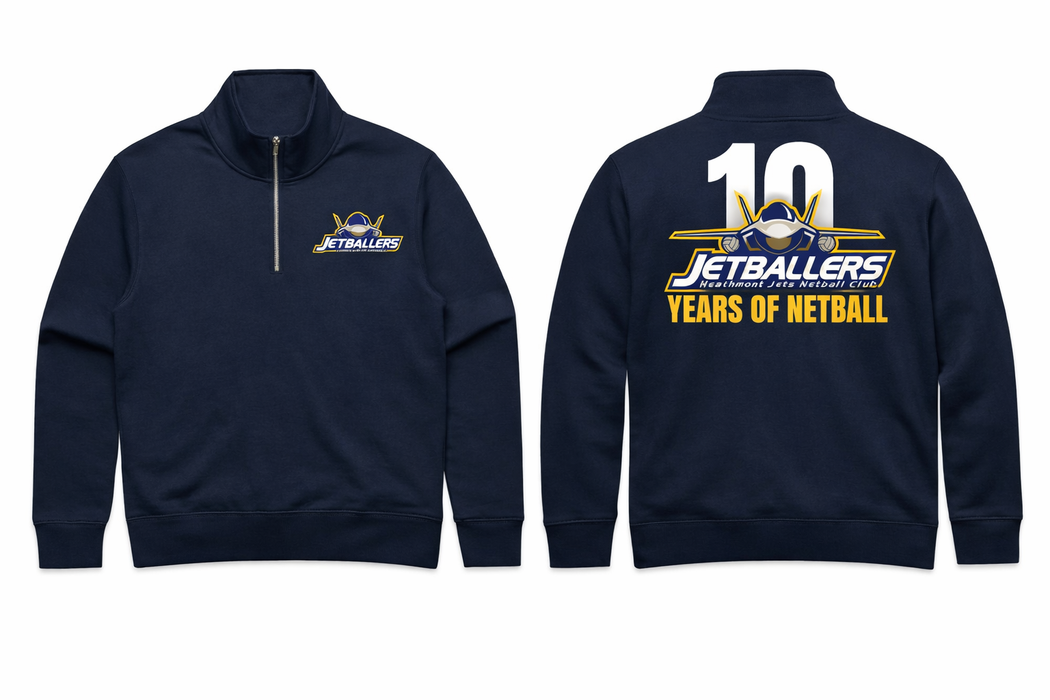 Heathmont FNC 'Jetballers' Half Zip Crew Sweat