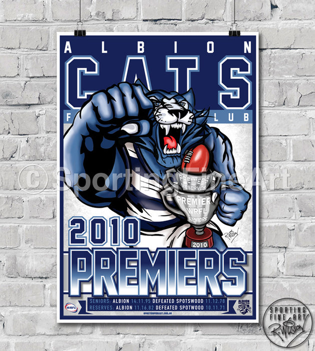 Albion Cats FC 2010 Premiership Poster