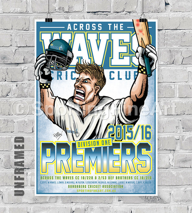 Across the Waves CC 2015/16 Premiership Poster