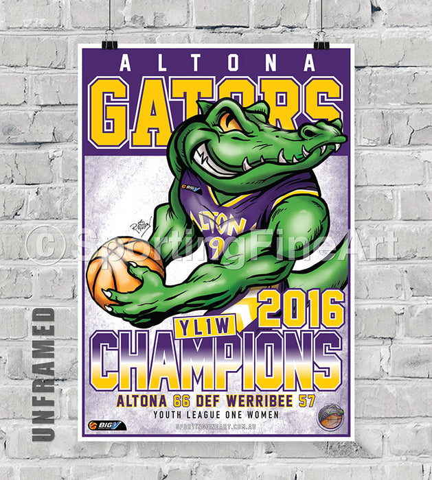 Altona Gators YL1W 2016 Championship Poster