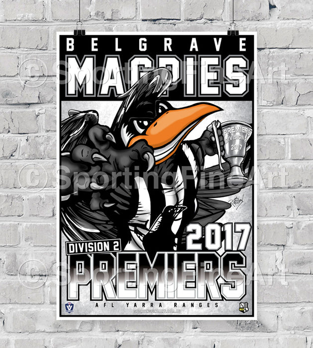 Belgrave Football Club 2017 Premiership Poster