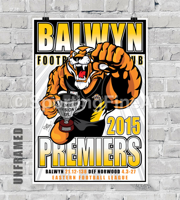 Balwyn Football Club 2015 Premiership Poster