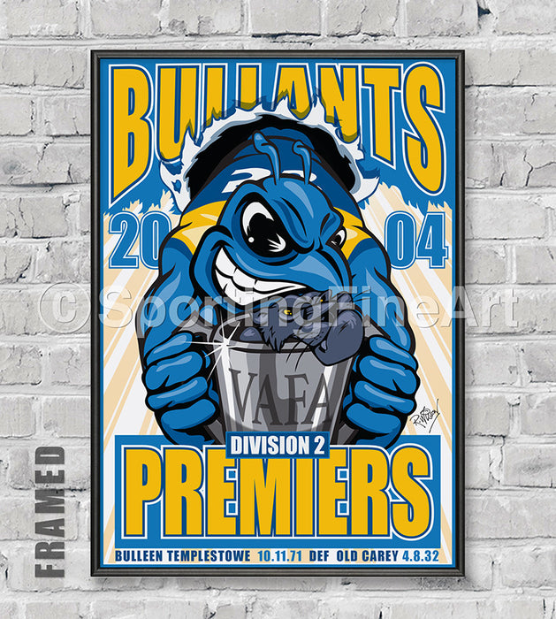 Bulleen Templestowe FC 2004 Premiership Poster