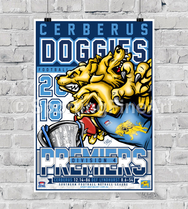 Cerberus Football Club 2018 Premiership Poster