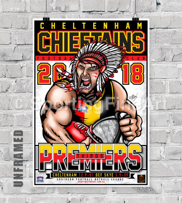 Cheltenham Football Netball Club 2018 Premiership Poster