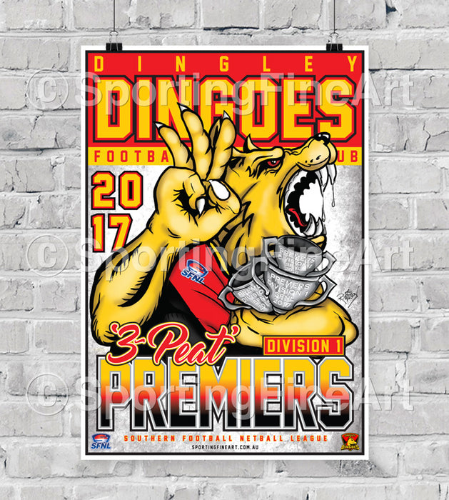 Dingley Football Club 2017 Premiership Poster