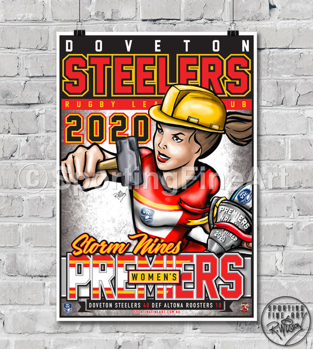 Doveton Steelers RLC Women's 2020 Premiership Poster