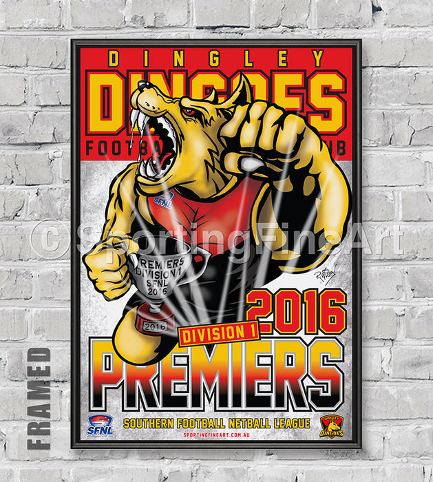 Dingley Football Club 2016 Premiership Poster