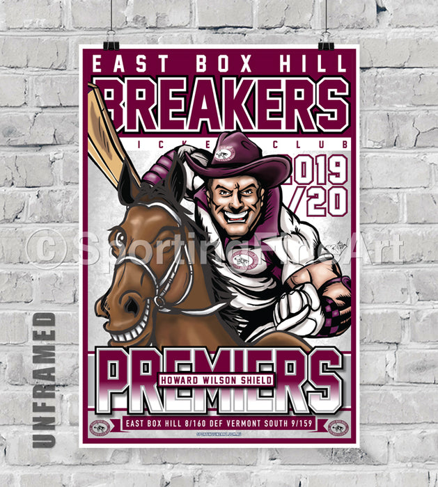 East Box Hill CC 2019/20 Premiership Poster