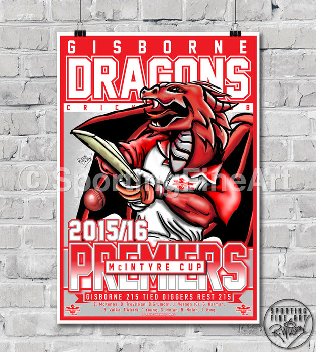 Gisborne CC 2015/16 Premiership Poster