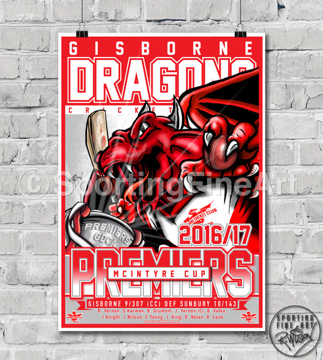 Gisborne CC 2016/17 Premiership Poster
