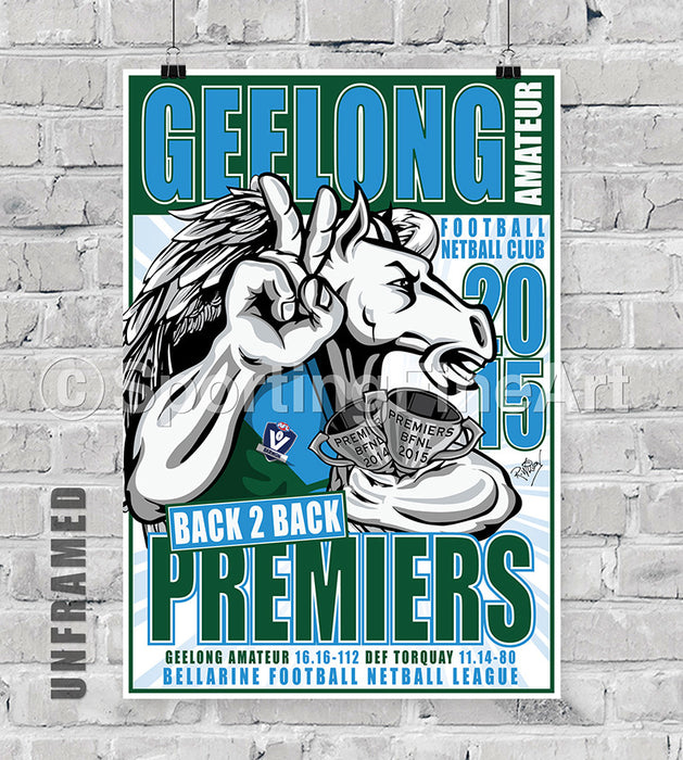 Geelong Amateur FC 2015 Premiership Poster