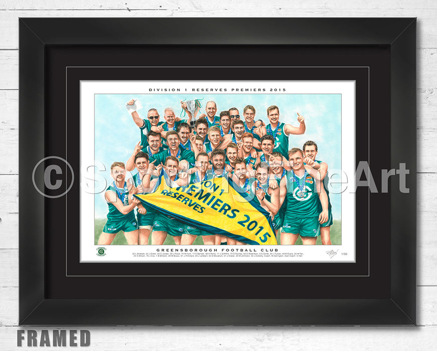 Greensborough FC 2015 Reserves Premiership Fine Art Print