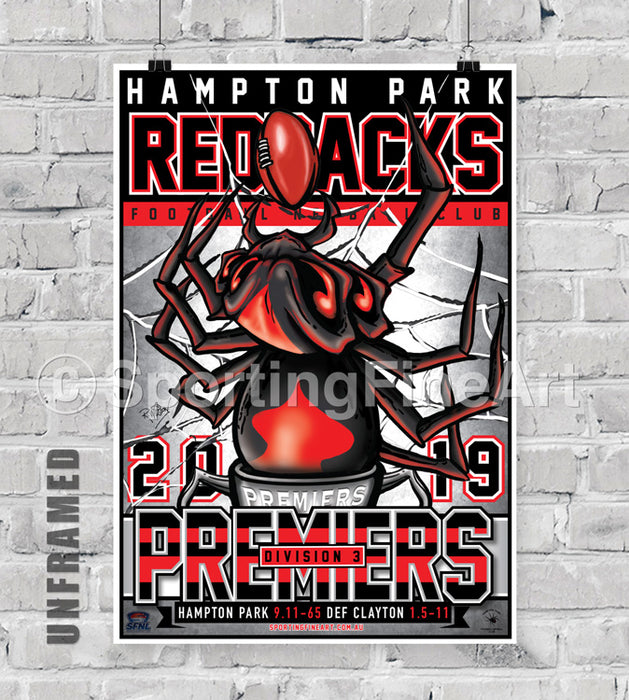 Hampton Park Football Netball Club 2019 Premiership Poster