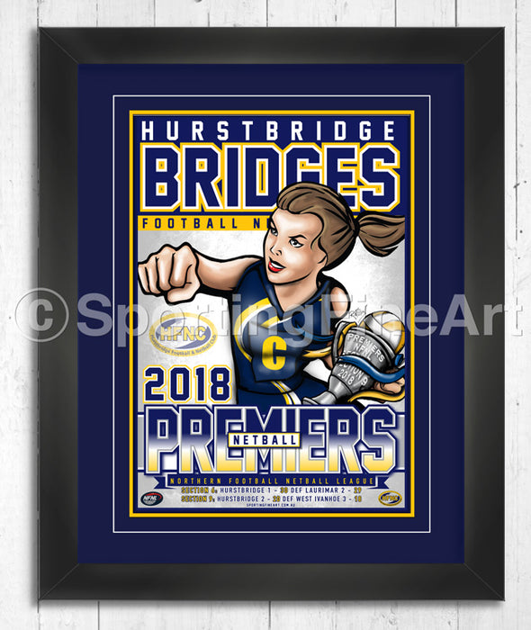 Hurstbridge FC 2018 Netball Premiership Poster