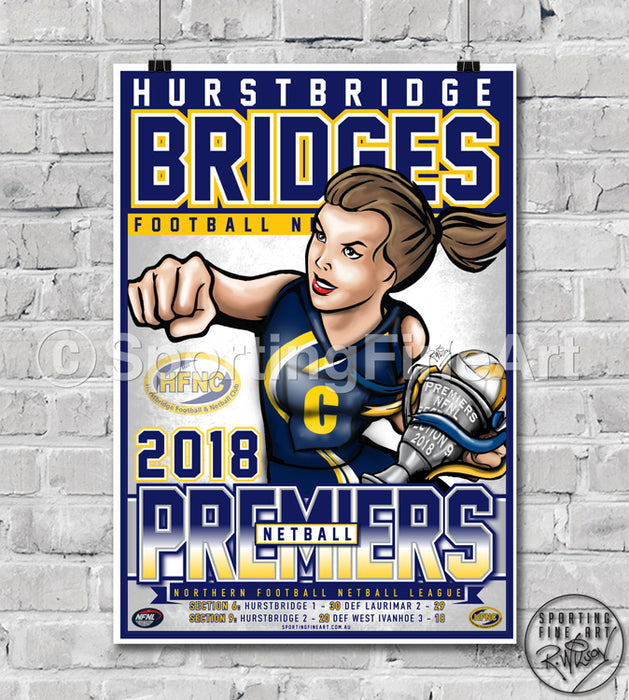 Hurstbridge FC 2018 Netball Premiership Poster