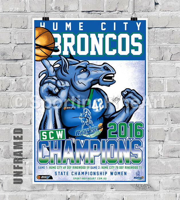 Hume City Broncos 2016 Championship Poster