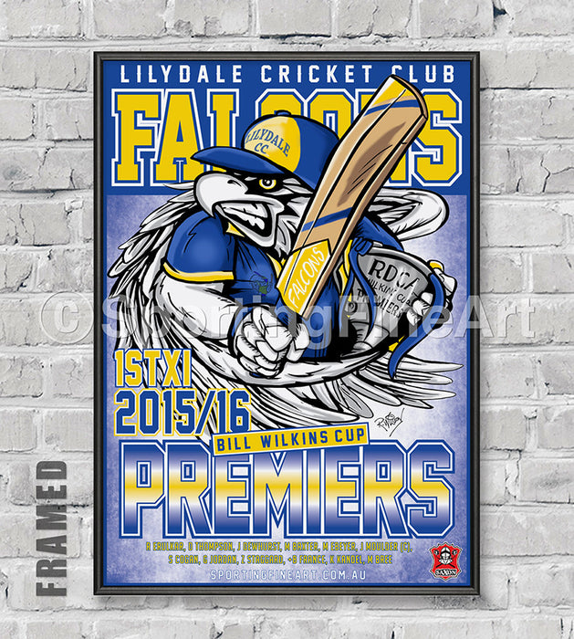 Lilydale Cricket Club 2015/16 Premiership Poster